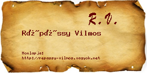 Répássy Vilmos névjegykártya