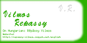 vilmos repassy business card